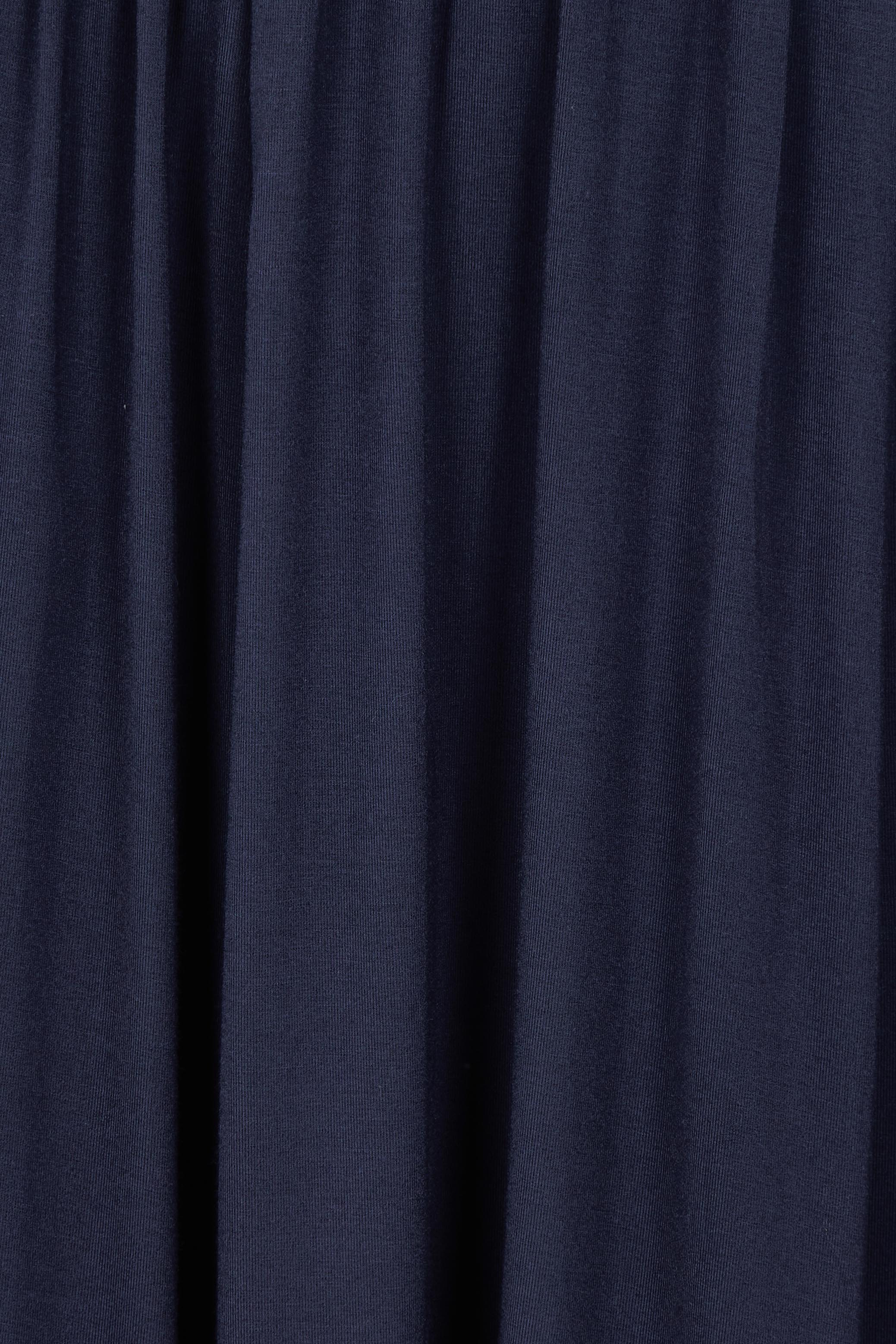 Product shot of the Adeline Bamboo Skirt in colour Navy (Blue), detail