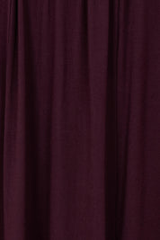 Product shot of the Adeline Bamboo Skirt in colour Shiraz (Purple), detail
