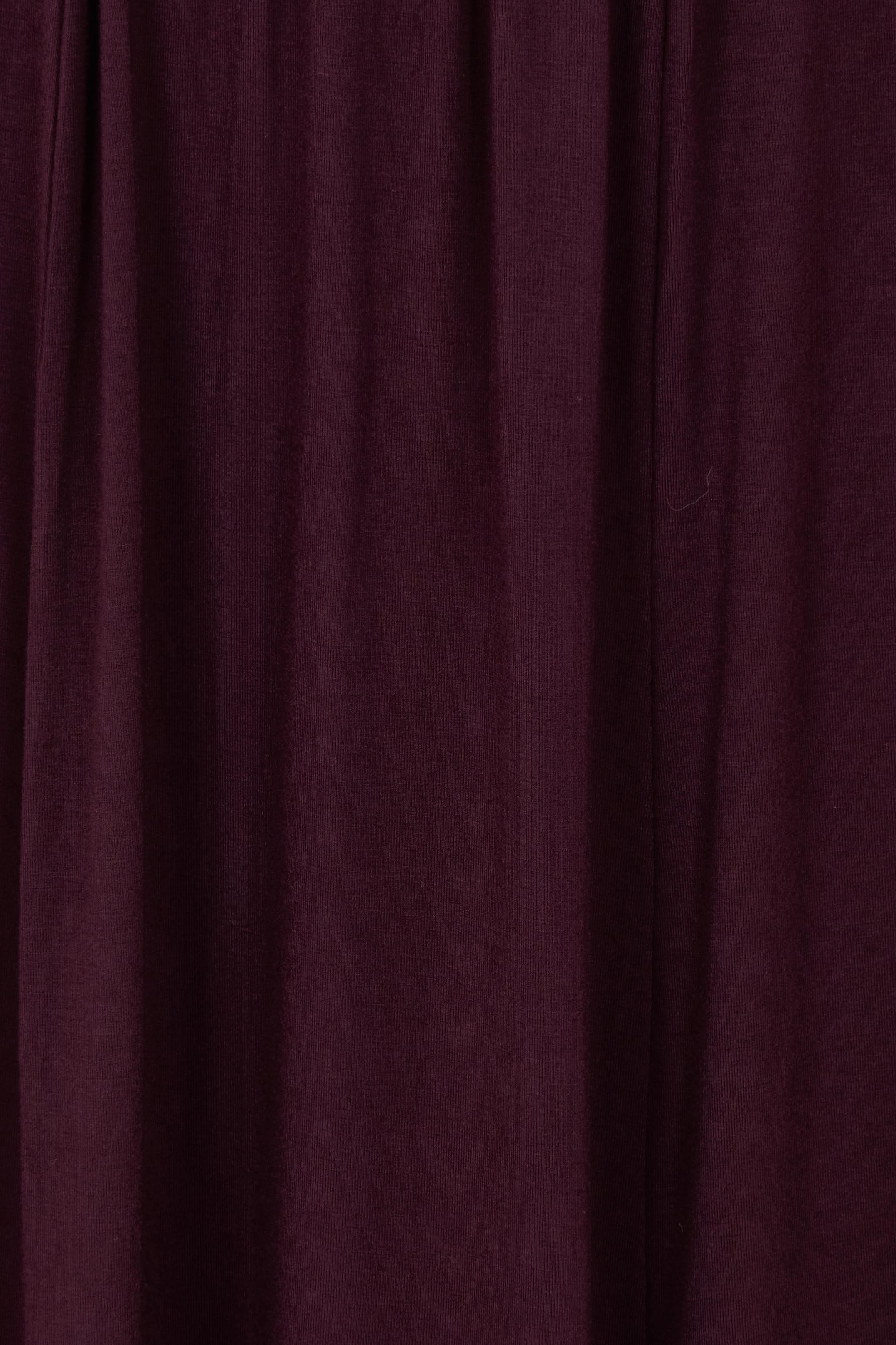 Product shot of the Adeline Bamboo Skirt in colour Shiraz (Purple), detail