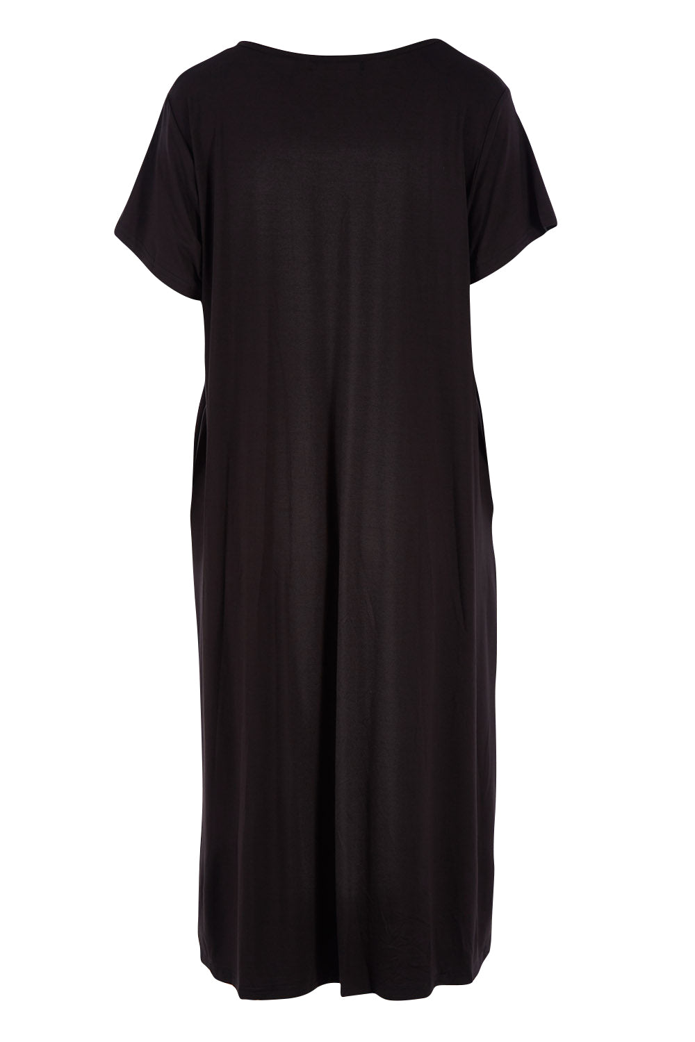 Product shot of the Tin colourShirt Dress - Black (Black), from the back