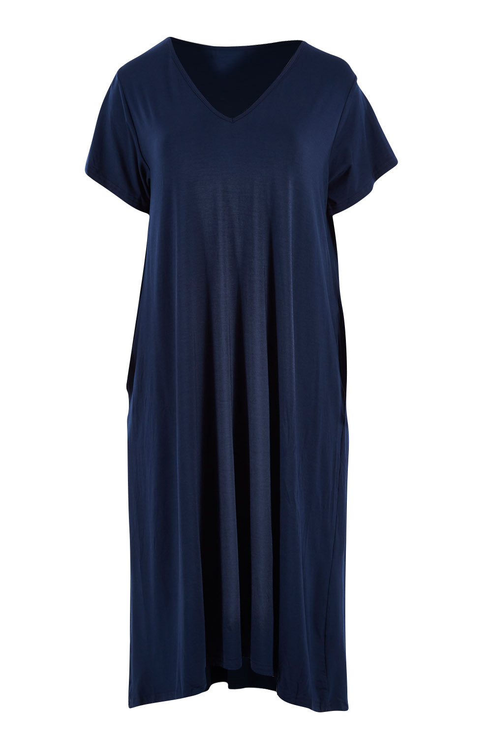 Product shot of the Tin colourShirt Dress - Navy (Blue), from the front