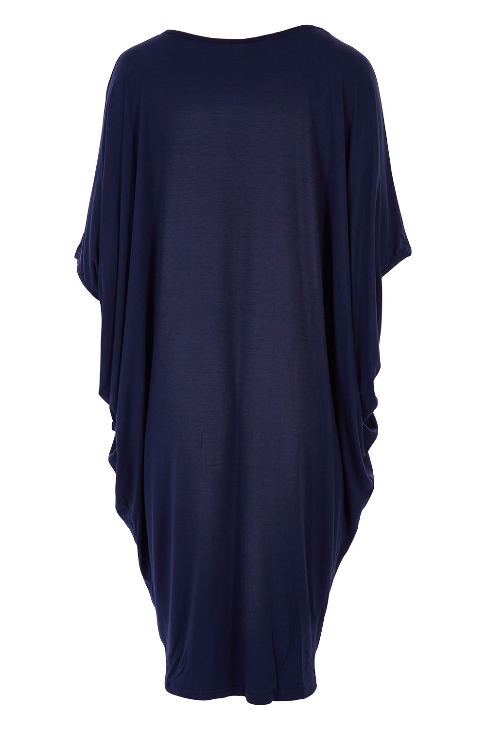 Product shot of the Original Miracle Dress in colour Navy (Blue), from the back