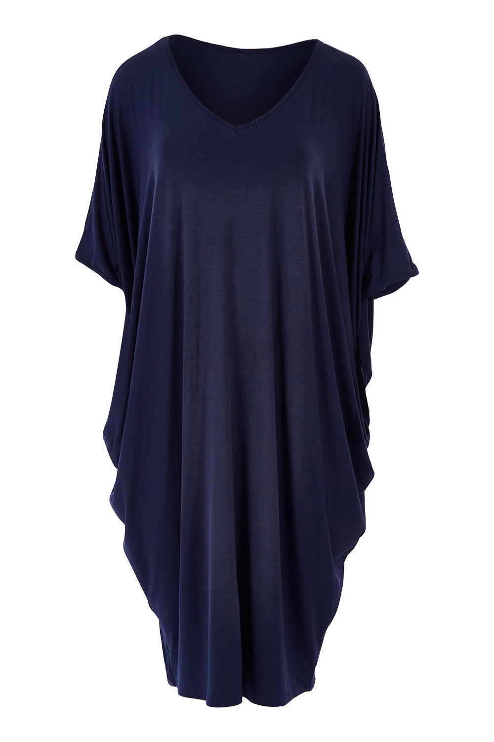 Product shot of the Original Miracle Dress in colour Navy (Blue), from the front