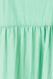 Product shot of the Roamer Tencel Blend Dress in colour Caribbean (Green), detail