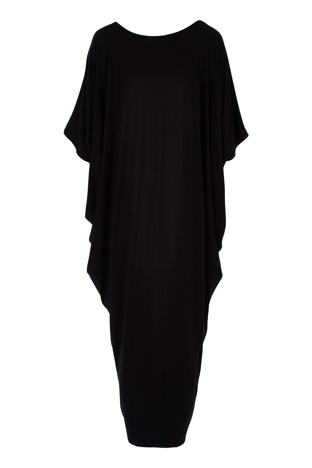 Product shot of the Maxi Miracle Dress in colour Black (Black), from the back