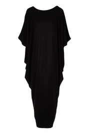 Product shot of the Maxi Miracle Dress in colour Black (Black), from the back