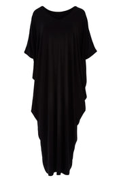 Product shot of the Maxi Miracle Dress in colour Black (Black), from the front