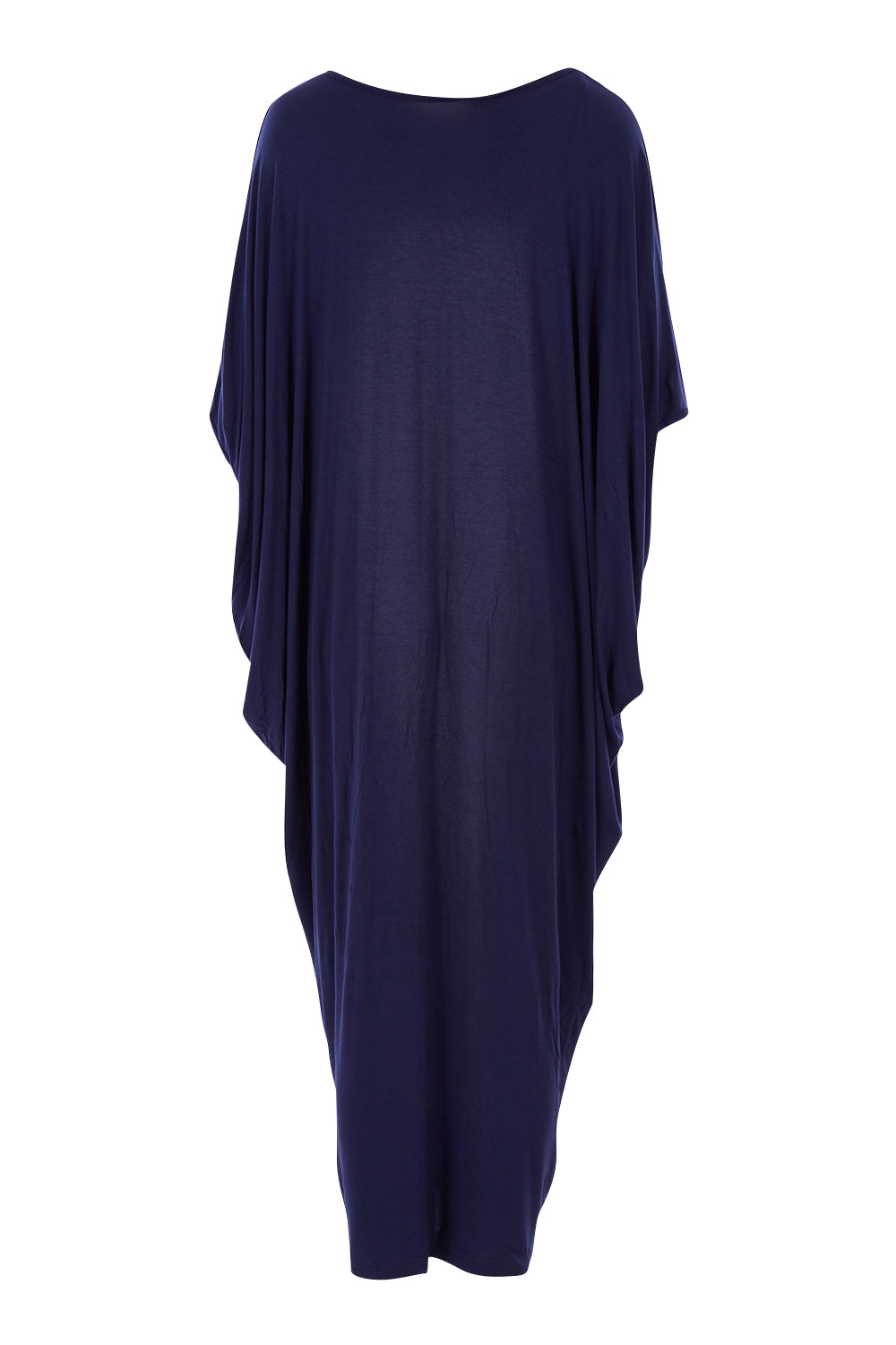 Product shot of the Maxi Miracle Dress in colour Navy (Blue), from the back