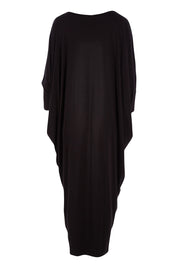 Product shot of the Long Sleeve Maxi Miracle Dress in colour Black (Black), from the back
