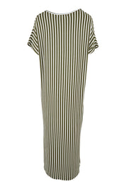 Product shot of the Destiny Dress in colour Green (Green), from the back