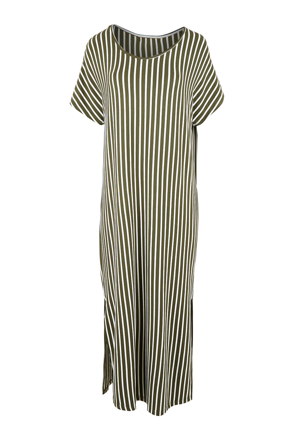 Product shot of the Destiny Dress in colour Green (Green), from the front