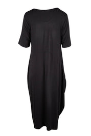 Product shot of the Soho S/S Dress in colour Black (Black), from the back