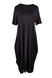 Product shot of the Soho S/S Dress in colour Black (Black), from the front