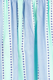 Product shot of the Athena Tencel Dress in colour Blue (Blue), from the front