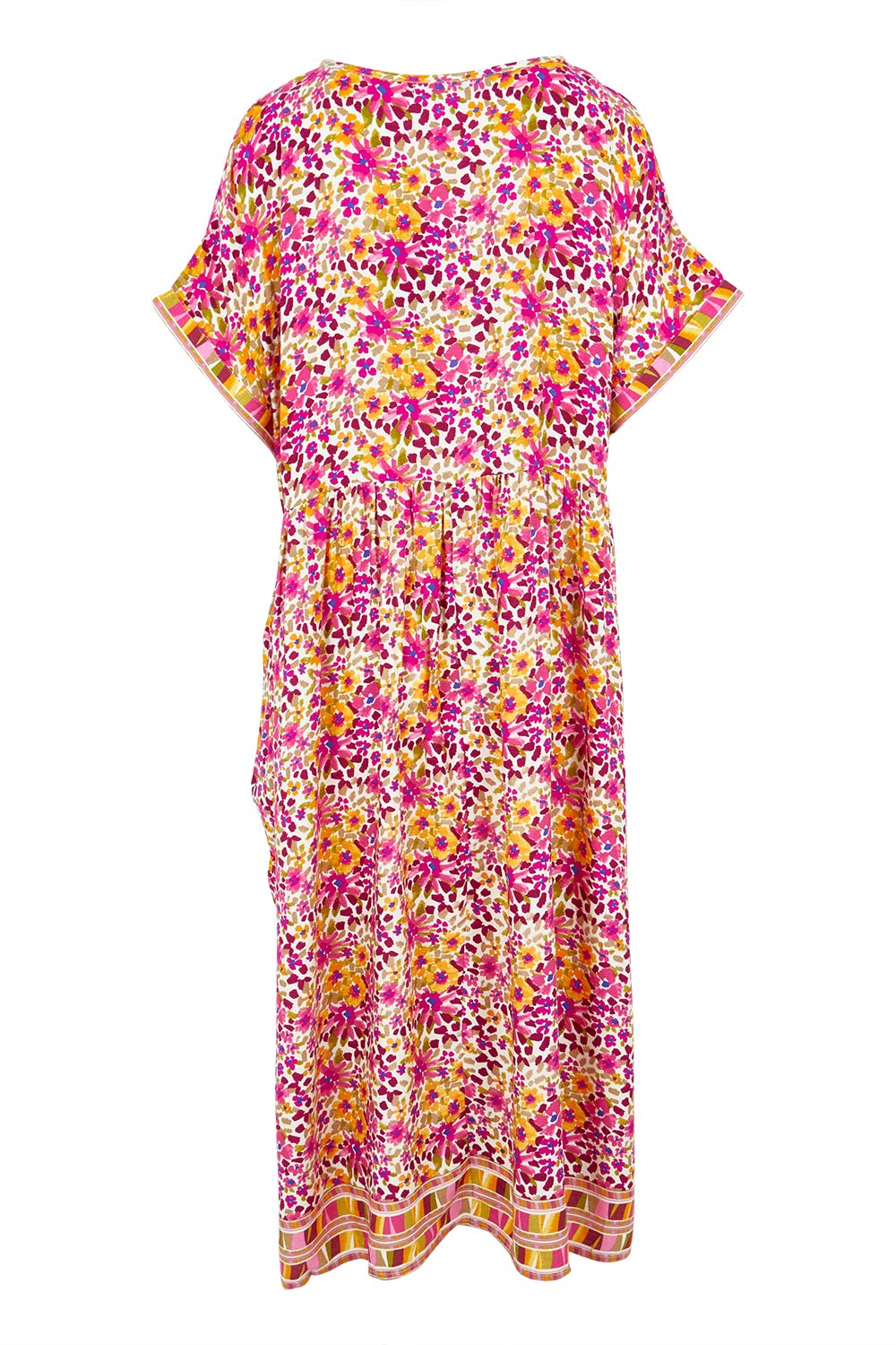 Product shot of the Frolic Dress in colour Harmony, from the back