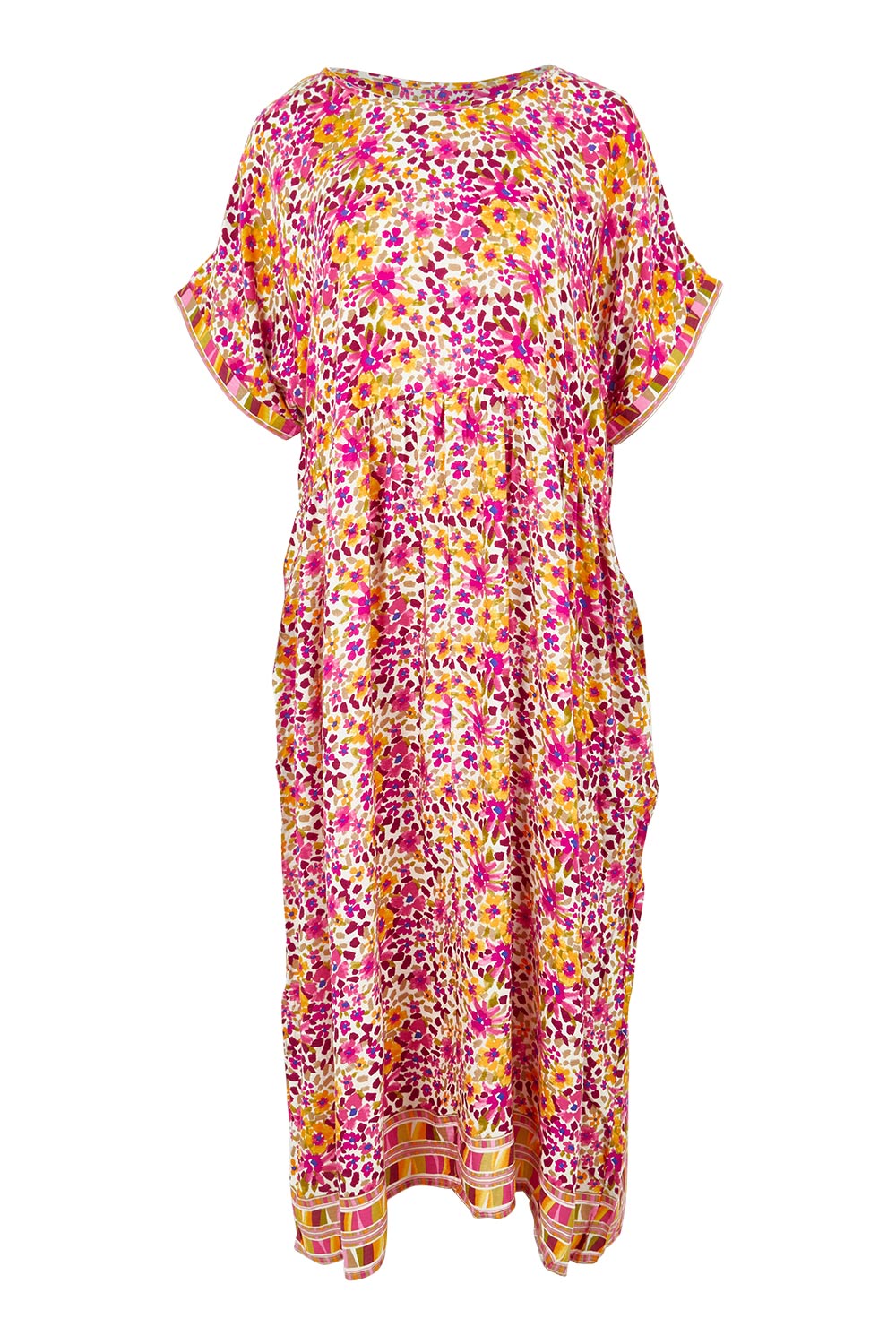 Product shot of the Frolic Dress in colour Harmony, from the front