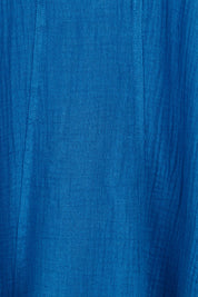 Product shot of the Novella Cotton Dress in colour Ultramarin (Blue), detail