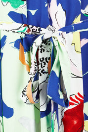 Product shot of the Ava Dress in colour Getaway (Blue), detail