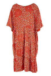 Product shot of the Chic Dress in colour Corasplash (Pink), from the back
