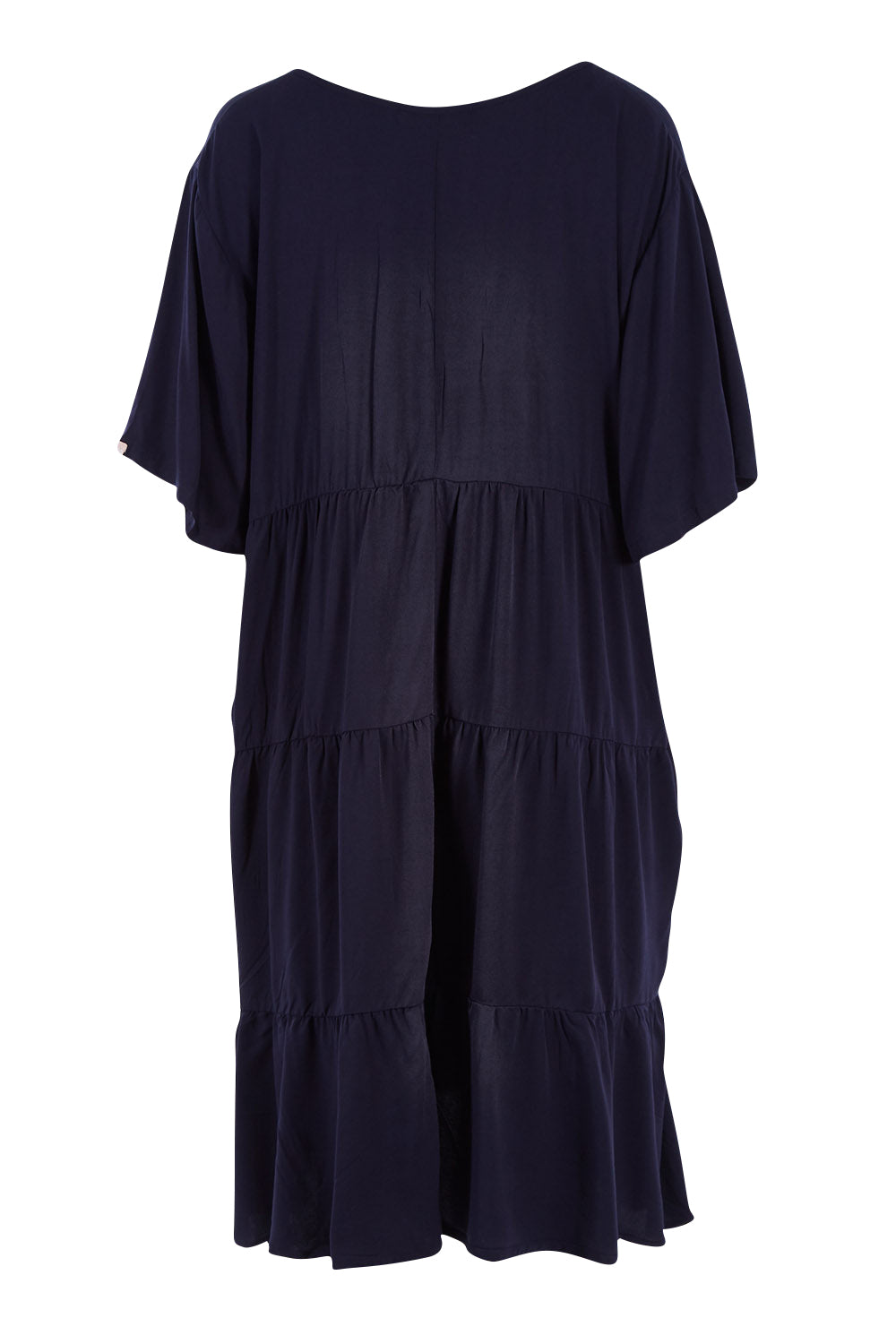 Product shot of the Chic Dress in colour Navy (Blue), from the back