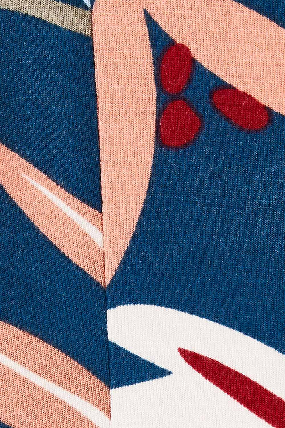 Product shot of the Sleeveless Tidal Multi Wear Dress in colour Nightbloom (Blue), detail