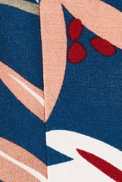 Product shot of the Sleeveless Tidal Multi Wear Dress in colour Nightbloom (Blue), detail