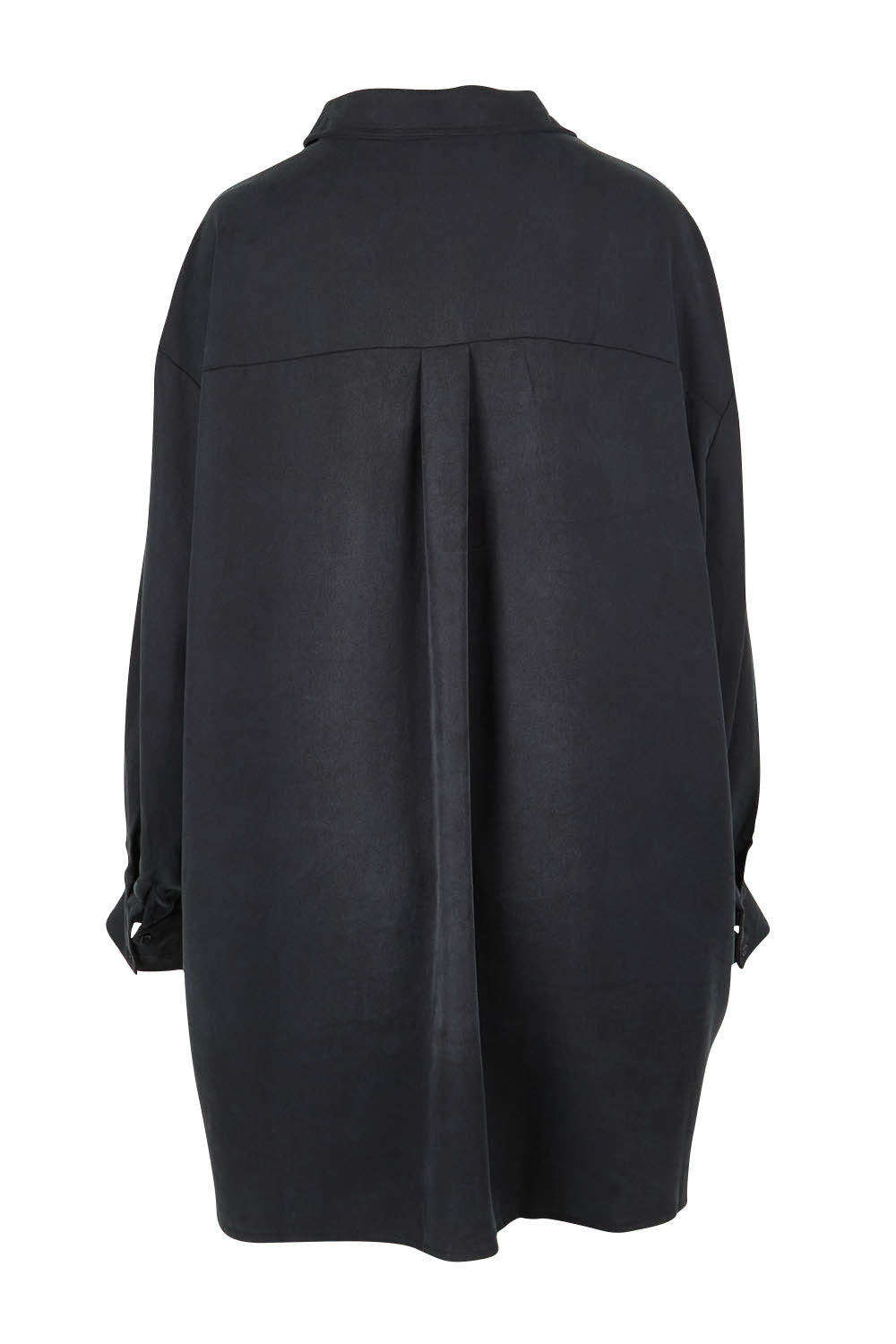 Product shot of the Amore Tencel Shirt in colour Black (Black), from the back