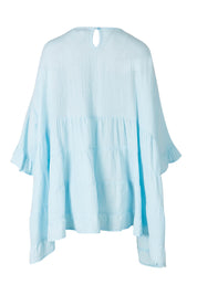Product shot of the Sofia Top in colour Blue (Blue), from the back