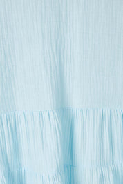 Product shot of the Sofia Top in colour Blue (Blue), detail