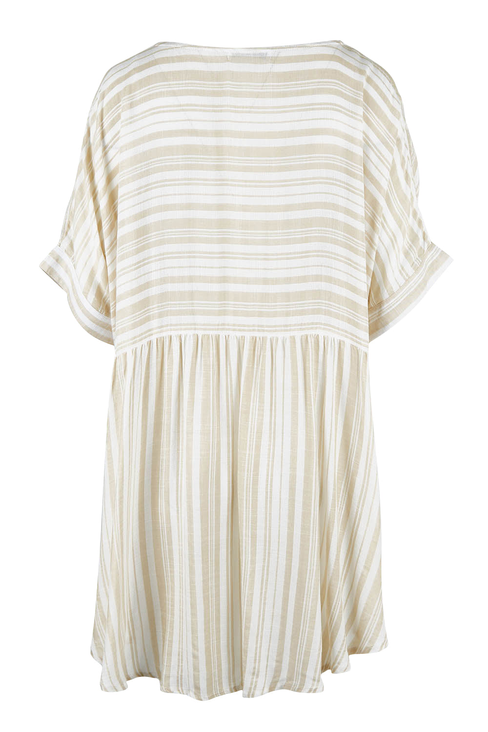 Product shot of the Beachy Top in colour Beige, from the back