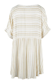Product shot of the Beachy Top in colour Beige, from the back