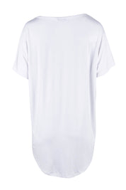 Product shot of the Destiny Top in colour White (White), from the back