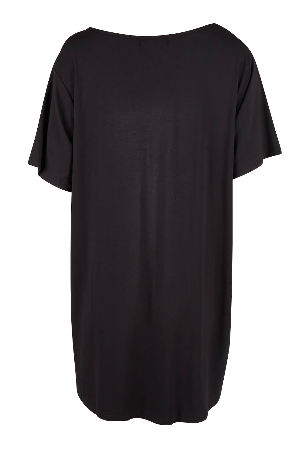 Product shot of the Tin colourShirt S/S Top - Black (Black), from the back