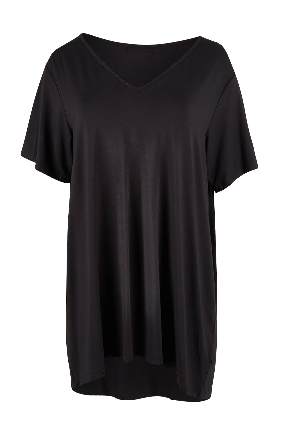 Product shot of the Tin colourShirt S/S Top - Black (Black), from the front