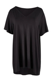Product shot of the Tin colourShirt S/S Top - Black (Black), from the front