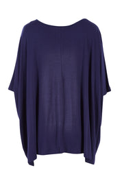 Product shot of the Nice Top in colour Navy (Blue), from the back