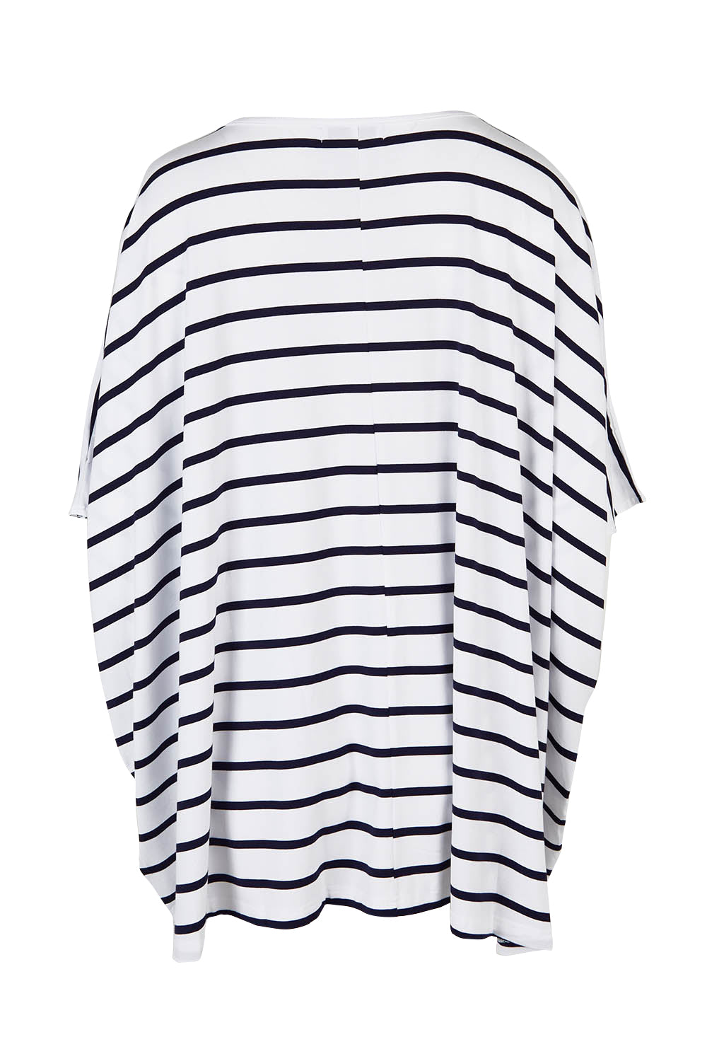 Product shot of the Nice Top in colour Stripe (White), from the back