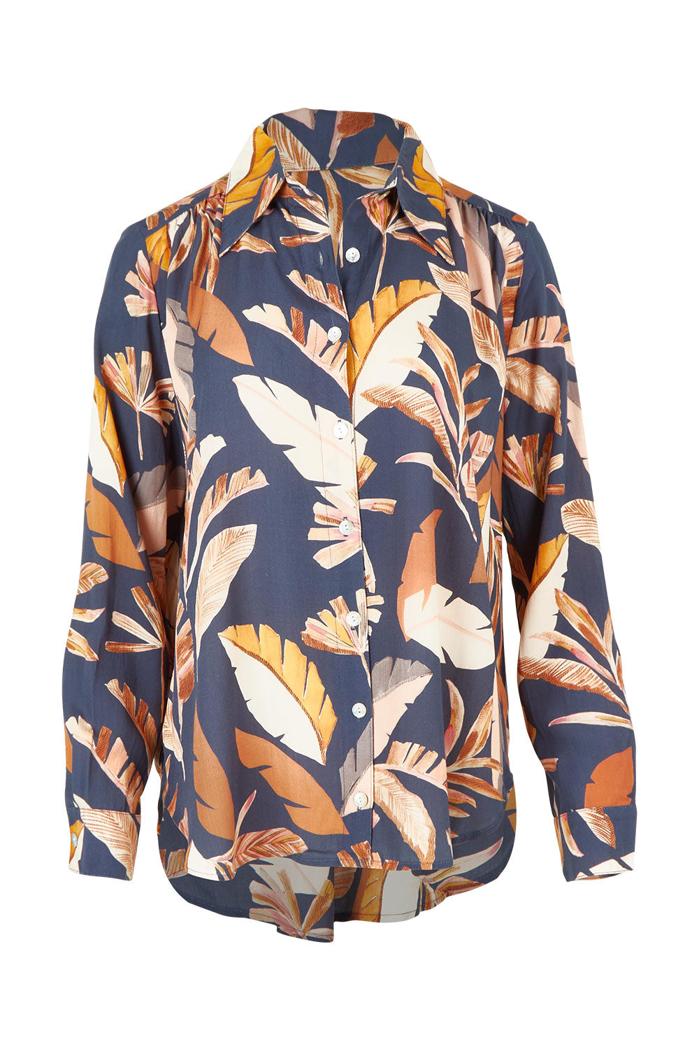 Product shot of the Aspen Shirt in colour Darkpalme, from the front