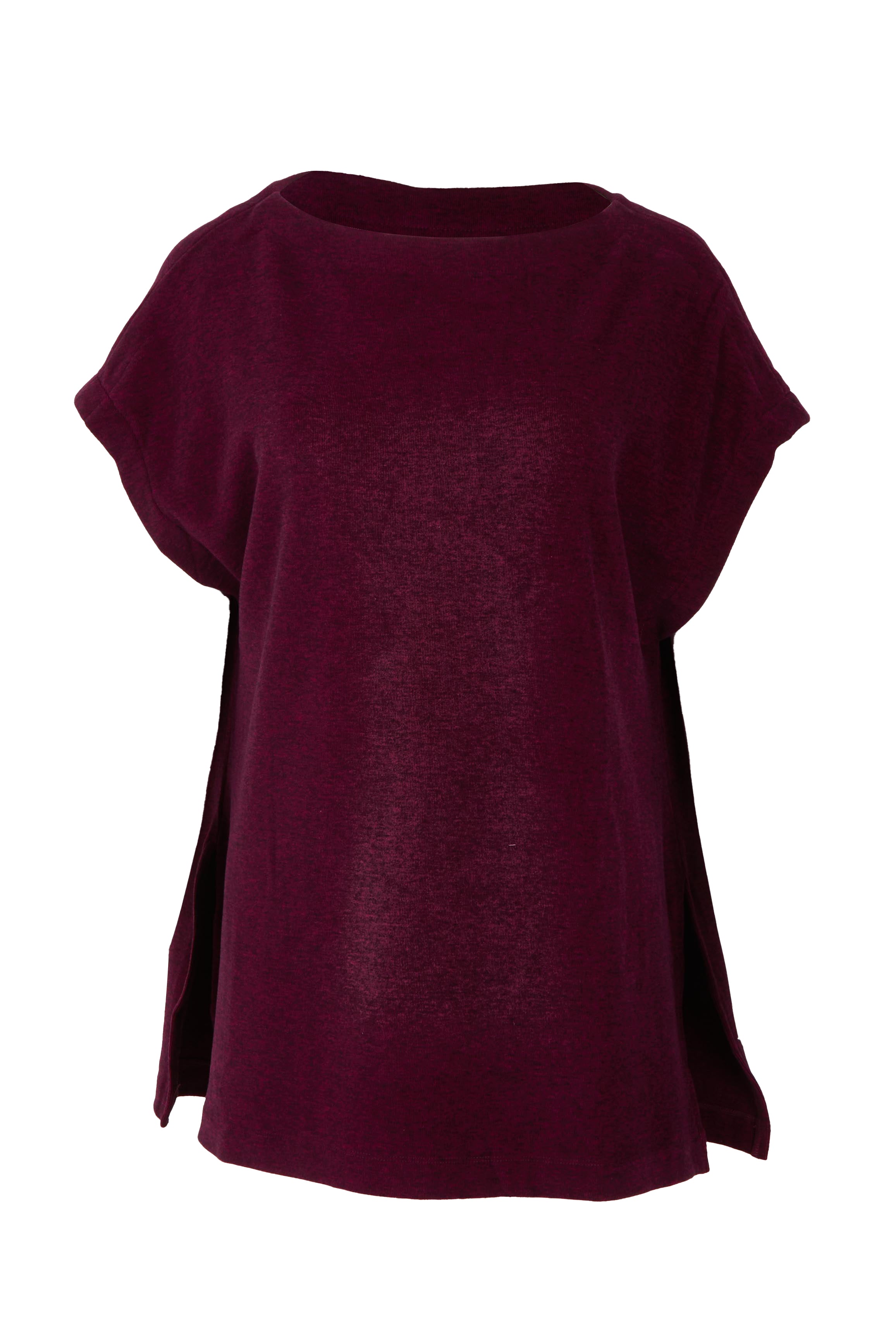 Product shot of the Bridget Top in colour Berry (Purple), from the front