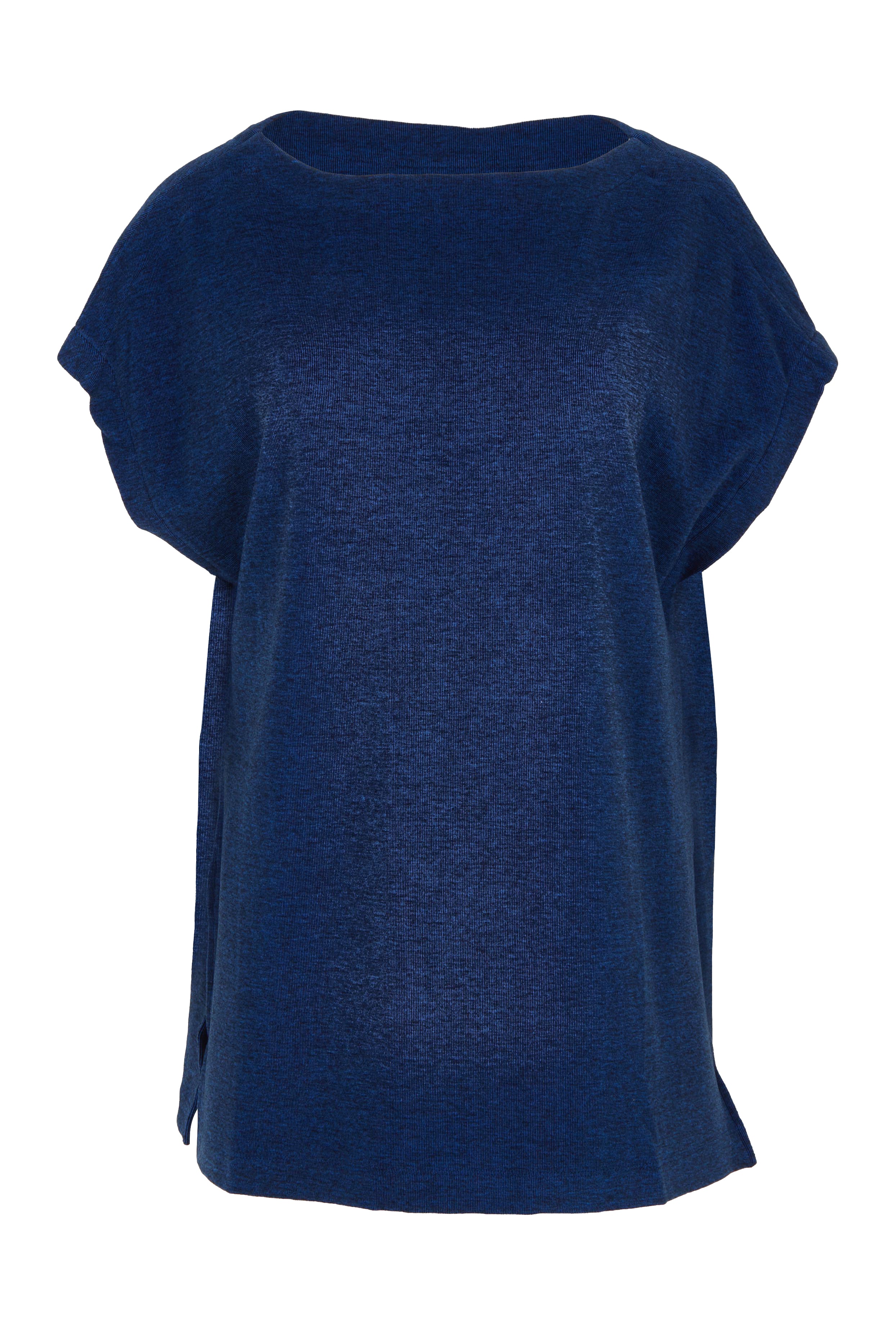 Product shot of the Bridget Top in colour Ocean (Blue), from the front