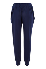 Product shot of the Everyday Pant in colour Navy (Blue), from the back