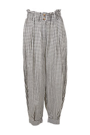 Product shot of the Archer Pant in colour Nightcheck (Blue), from the front