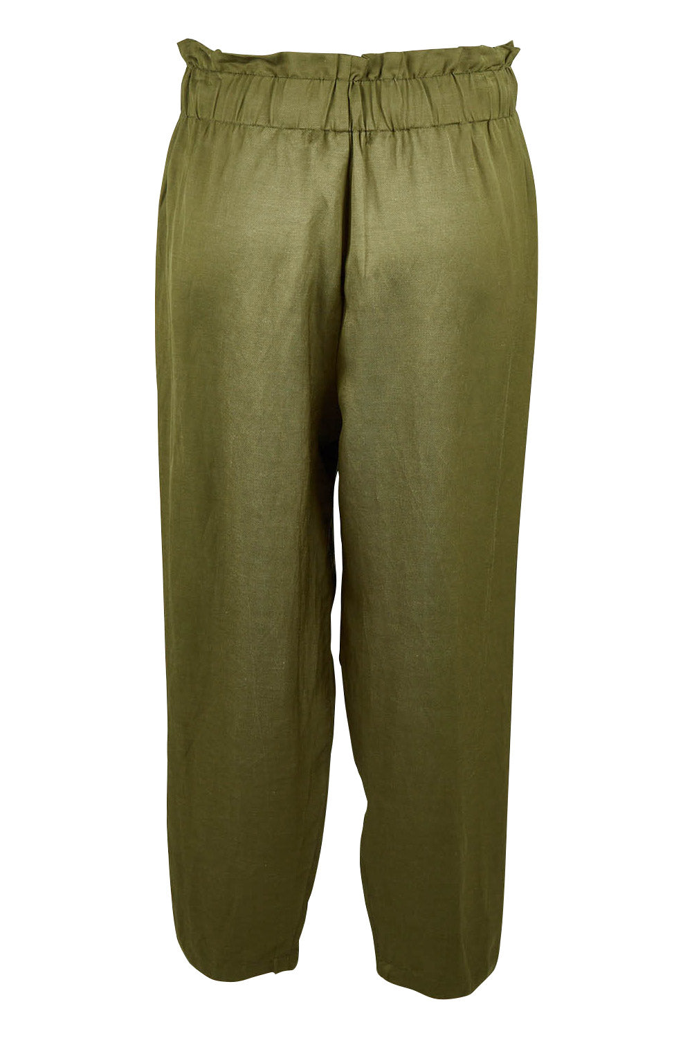 Product shot of the Olivia Pant in colour Greenenvy (Green), from the back