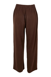 Product shot of the Gigi Lounge Pant in colour Chocolate, from the back