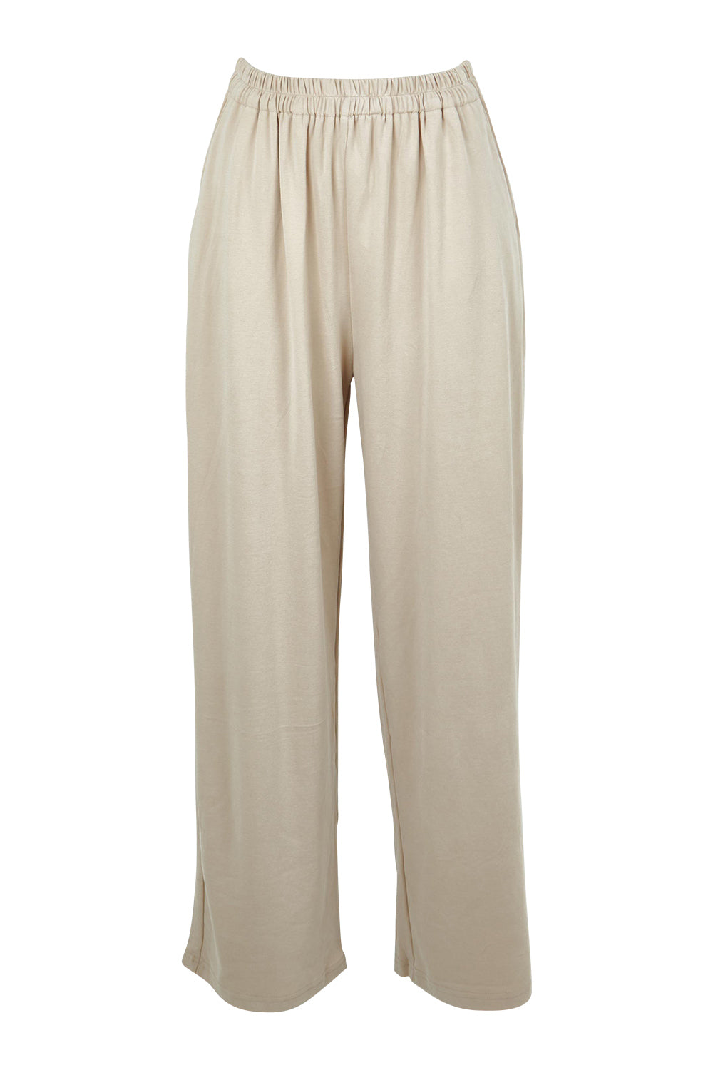 Product shot of the Gigi Lounge Pant in colour Portobeige, from the front
