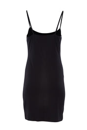 Product shot of the Slip Dress in colour Black (Black), from the back