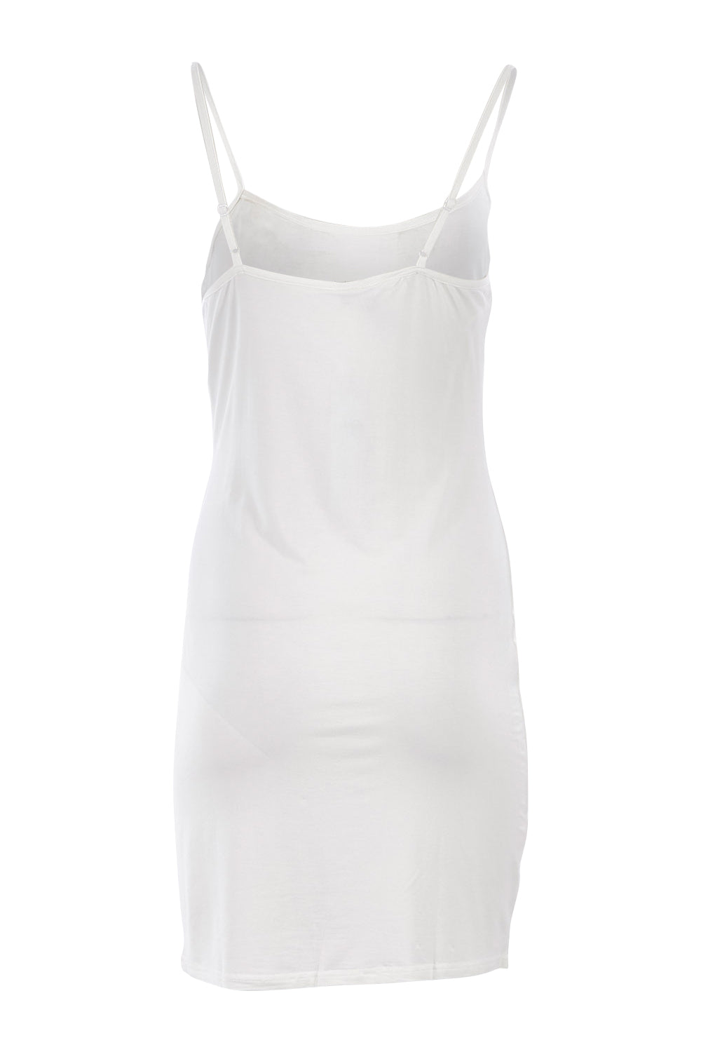 Product shot of the Slip Dress in colour White (White), from the back