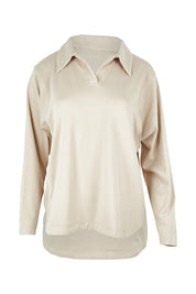 Product shot of the Gigi Lounge Sweater in colour Portobeige, from the front
