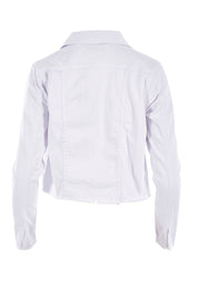 Product shot of the Denim Jacket in colour White (White), from the back