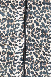 Product shot of the 3/4 Reversible Down Jacket in colour Safari (Black), detail
